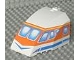 Part No: 42602pb05  Name: Windscreen 8 x 6 x 4 Canopy with Hinge and Airliner Cockpit Blue/Orange Pattern