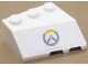 Part No: 42862pb004  Name: Wedge 3 x 3 Sloped Left with Overwatch Logo Pattern (Sticker) - Set 75975