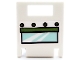 Lot ID: 408456311  Part No: 4346pb51  Name: Container, Box 2 x 2 x 2 Door with Slot with Oven Window with Light Aqua Glass, Green Handle and Knobs Pattern (Sticker) - Set 41393