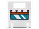 Part No: 4346pb52  Name: Container, Box 2 x 2 x 2 Door with Slot with Oven Window with Dark Turquoise Glass, Orange Handle and Knobs Pattern (Sticker) - Set 41428