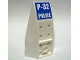 Part No: 43713pb01  Name: Wedge 6 x 4 Triple Inverted Curved with 'P-32 POLICE' Pattern (Sticker) - Set 7741
