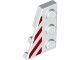 Lot ID: 329388764  Part No: 43723pb03  Name: Wedge, Plate 3 x 2 Left with Red Danger Stripes Pattern