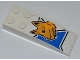Part No: 44126pb027L  Name: Slope, Curved 6 x 2 with Half Blue Star and Dog Head Pattern Model Left (Sticker) - Set 7970