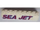 Lot ID: 386236564  Part No: 4445pb02R  Name: Slope 45 2 x 8 with 'SEA JET' Pattern Model Right Side (Sticker) - Set 5521