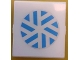 Part No: 4448pb06  Name: Glass for Window 4 x 4 x 3 Roof with Blue and White Arctic Snowflake Pattern (Sticker) - Set 8680