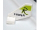 Part No: 44661pb013  Name: Tail Shuttle, Small with Black 'R POWER' on Lime Pattern both sides (Stickers) - Set 8139