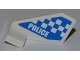 Part No: 44661pb018  Name: Tail Shuttle, Small with 'POLICE' and Blue and White Checkered Pattern on Both Sides (Stickers) - Set 4440