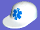 Lot ID: 390452044  Part No: 4485pb02  Name: Minifigure, Headgear Cap - Long Flat Bill with Blue EMT Star of Life Pattern