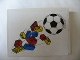 Part No: 4515pb003  Name: Slope 10 6 x 8 with Bricks and Soccer Ball (Football) Pattern (Sticker) - Sets 3309 / 3310