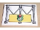 Part No: 4515pb013  Name: Slope 10 6 x 8 with Girders and Lego Soccer Logo Pattern (Sticker) - Set 3403