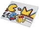 Lot ID: 383121401  Part No: 4515pb078  Name: Slope 10 6 x 8 with PAC-MAN Sign Center Piece, Yellow, Medium Blue, and Red 'C-M', Ghost and Black Lines Pattern