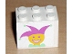 Part No: 4532apb05  Name: Container, Cupboard 2 x 3 x 2 - Solid Studs with Smiling Jester Pattern (Sticker) - Set 6547