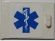 Part No: 4533pb007L  Name: Container, Cupboard 2 x 3 x 2 Door with EMT Star of Life to Left of Handle Pattern (Sticker) - Set 7902