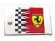 Part No: 4533pb009R  Name: Container, Cupboard 2 x 3 x 2 Door with Checkered Flag and Ferrari Logo Pattern Right (Sticker) - Sets 8185 / 8654 / 8672