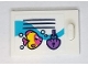 Part No: 4533pb030  Name: Container, Cupboard 2 x 3 x 2 Door with Clam Shell Lock, Bubbles, Fish and Black Vents Pattern (Sticker) - Set 41430