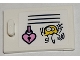 Part No: 4533pb031  Name: Container, Cupboard 2 x 3 x 2 Door with Bright Pink Heart Lock and Yellow Jellyfish Pattern (Sticker) - Set 41374