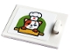 Part No: 4533pb043  Name: Container, Cupboard 2 x 3 x 2 Door with Cat (Churro) with Chef Hat and Rolling Pin Pattern (Sticker) - Set 41754