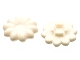Lot ID: 381446026  Part No: 45456  Name: Clikits, Icon Flower 10 Petals 2 x 2 Small with Pin, Frosted (Solid and Transparent Colors)