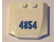 Part No: 45677pb009  Name: Wedge 4 x 4 x 2/3 Triple Curved with Number 4854 Pattern (Sticker) - Set 4854