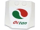 Part No: 45677pb075  Name: Wedge 4 x 4 x 2/3 Triple Curved with Octan Logo Pattern (Sticker) - Set 60053