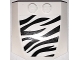 Part No: 45677pb148  Name: Wedge 4 x 4 x 2/3 Triple Curved with Black Zebra Stripes Camouflage Pattern (Sticker) - Set 60267