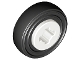 Part No: 4624c01  Name: Wheel 8mm D. x 6mm with Black Tire 14mm D. x 4mm Smooth Small Single (4624 / 3139)