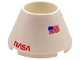 Part No: 4742pb003  Name: Cone 4 x 4 x 2 Hollow No Studs with Red 'NASA', Hatch, Black Line and United States Flags Pattern
