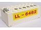 Part No: 4760c01pb03  Name: Electric 9V Battery Box Small with Red 'LL-6482' on Yellow Background Pattern