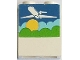 Part No: 4864apb007  Name: Panel 1 x 2 x 2 - Solid Studs with Airplane, Blue Sky, Aqua Clouds, Yellow Sun and Green Trees Pattern (Sticker) - Set 1773