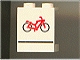 Part No: 4864apx7  Name: Panel 1 x 2 x 2 - Solid Studs with Red Bicycle and Black Line Pattern