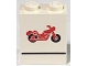 Part No: 4864apx9  Name: Panel 1 x 2 x 2 - Solid Studs with Red Motorcycle and Black Line Pattern