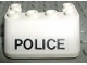 Part No: 4866pb01  Name: Windscreen 3 x 4 x 1 1/3 with 6 Studs on Top with POLICE Pattern (Sticker) - Set 6676