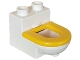 Lot ID: 400260733  Part No: 4911c01  Name: Duplo, Furniture Toilet with Yellow Seat (4911 / 4912)