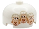 Part No: 49308pb006  Name: Brick, Round 3 x 3 x 1 1/3 Dome Top - Open Stud with 3 Sheep Pattern (Toy Story Billy, Goat, and Gruff)