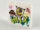 Part No: 49311pb011  Name: Brick 1 x 4 x 3 with Monkie Kid Logo, Graffiti and Taped Note with Chinese Logogram '新' (New) Pattern (Sticker) - Set 80012