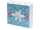 Part No: 49311pb049  Name: Brick 1 x 4 x 3 with Silver Holographic and Dark Turquoise Snowflake and Lines, Dark Pink Panel and White Sparkles Pattern (Sticker) - Set 43244