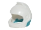 Part No: 49663pb03  Name: Minifigure, Headgear Helmet Space, City Astronaut with Molded Dark Turquoise Neck Base Pattern