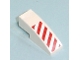 Part No: 50950pb007L  Name: Slope, Curved 3 x 1 with Red Danger Stripes Pattern Left Side (Sticker) - Set 7636