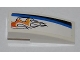 Part No: 50950pb037R  Name: Slope, Curved 3 x 1 with Black and Blue Lines and Orange Flames Pattern Model Right Side (Sticker) - Set 8221