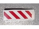 Part No: 50950pb056R  Name: Slope, Curved 3 x 1 with Red and White Danger Stripes Pattern Model Right Side (Sticker) - Set 60003
