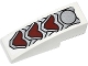 Part No: 50950pb079  Name: Slope, Curved 3 x 1 with Silver and Dark Red Wolf Armor Pattern (Sticker) - Set 70127