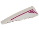 Part No: 50955pb037  Name: Wedge 10 x 3 Left with Magenta Stripe and Outlined Triangle on White Background Pattern (Sticker) - Set 70849