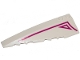 Part No: 50955pb038  Name: Wedge 10 x 3 Left with Magenta Stripe and Outlined Triangle on Transparent Background Pattern (Sticker) - Set 70830