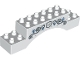 Lot ID: 346460135  Part No: 51704pb07  Name: Duplo, Brick 2 x 10 x 2 Arch with Silver Vines with Leaves, Bright Light Blue Flowers and 'C' in Shield Pattern