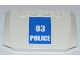 Part No: 52031pb031  Name: Wedge 4 x 6 x 2/3 Triple Curved with White '03 POLICE' on Blue Background Pattern (Sticker) - Set 7286