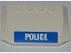 Part No: 52031pb040  Name: Wedge 4 x 6 x 2/3 Triple Curved with White 'POLICE' on Blue Stripe Pattern (Sticker) - Set 4441