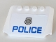 Part No: 52031pb112  Name: Wedge 4 x 6 x 2/3 Triple Curved with Blue 'POLICE' and Silver Badge Pattern (Sticker) - Set 60045