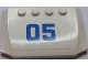 Part No: 52031pb113  Name: Wedge 4 x 6 x 2/3 Triple Curved with Large Blue '05' on White Background Pattern (Sticker) - Set 60045