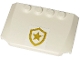 Part No: 52031pb142  Name: Wedge 4 x 6 x 2/3 Triple Curved with Police Gold Star Badge Logo on White Background Pattern (Sticker) - Sets 60245 / 60246
