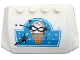 Part No: 52031pb195 Name: Wedge 4 x 6 x 2/3 Triple Curved with Stars and Ice Cream Cone with Black Mask and Splotches on Dark Azure Background Pattern (Sticker) - Set 60314 Part No: 52031pb195 Name: Wedge 4 x 6 x 2/3 Triple Curved with Stars and Ice Cream Cone with Black Mask and Splotches on Dark Azure Background Pattern (Sticker) - Set 60314